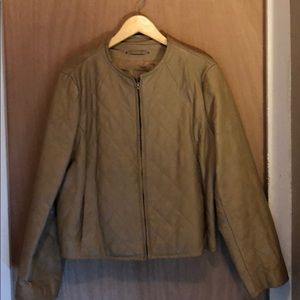 Ritz tan genuine leather jacket